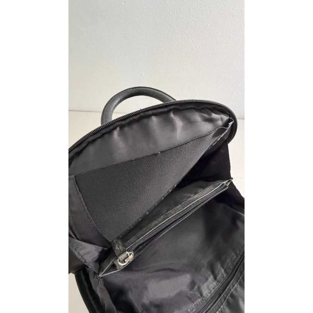 Jack Georges Gray Voyager Distressed Leather Backpack Purse‎ Small Organizer USA
